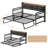 Upholstered Twin Daybed with Trundle and Charging Station-2113653632