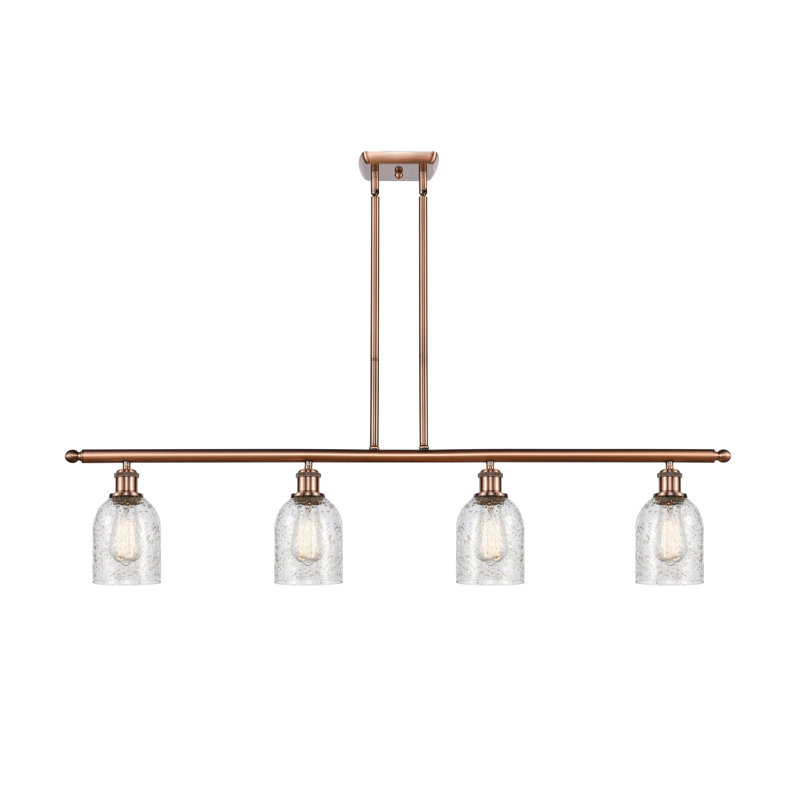 Luminaire suspendu linéaire à 4 lumières pour îlot de cuisine Vella, Ampoule DEL 6 watts Vinage, Gris anthracite