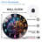 Neon Cityscape Wall Clock with Futuristic Design Art - 12'' Modern Glass Wall Clock