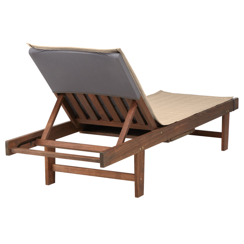 Ayvion Polyester Box Cushion Chaise Lounge Slipcover, 3" H x 26" W x 80" D, Heather Henna