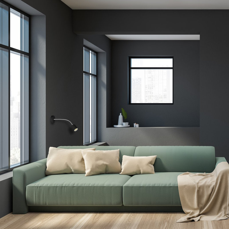 Clarksdale Wall Spotlight, Black