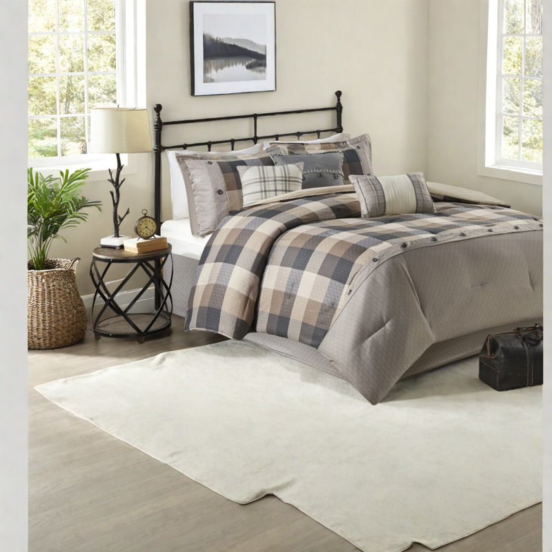 Piece Bedding Sets, Polyester Queen Farmhouse Herringbone For Home