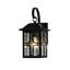 Lanterne murale d'extérieur 1 lumière noir mat