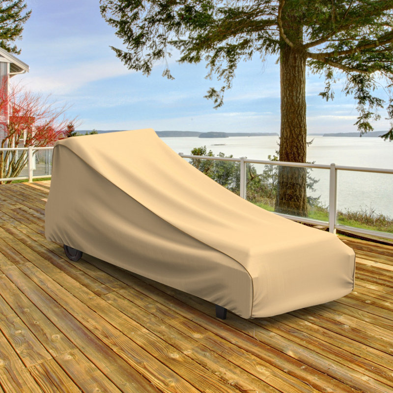 Eduardo Outdoor Patio Chaise Lounge Cover, 35" H x 35" W x 74" D