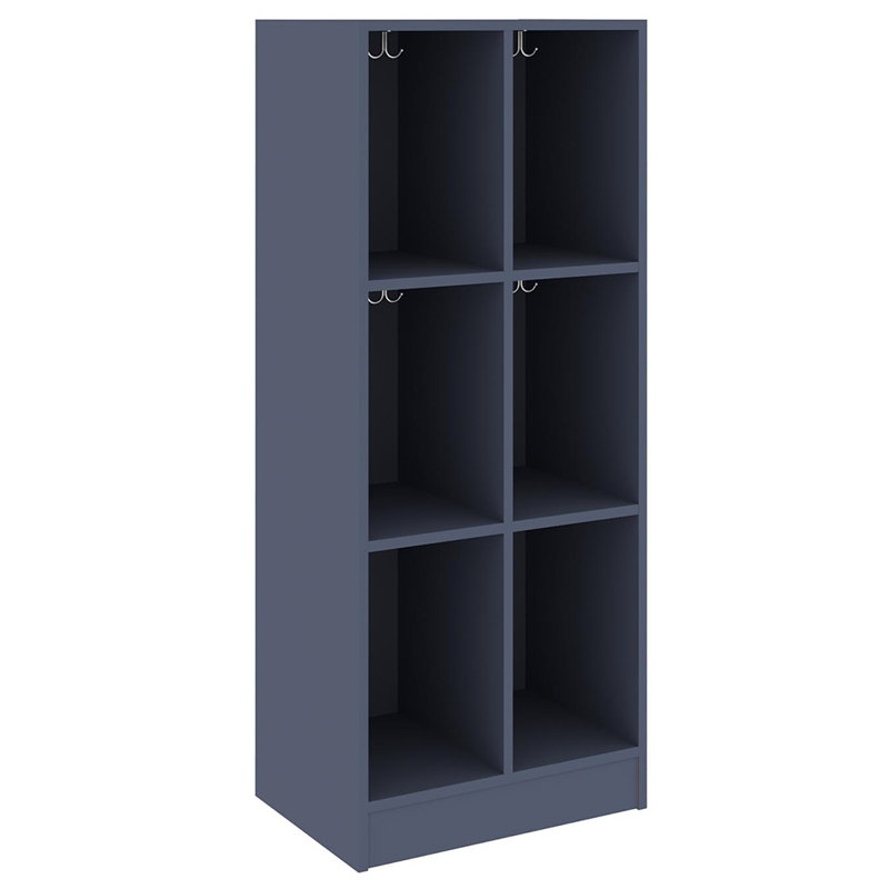 Armoire de rangement double à six compartiments pour salle de classe, Tsunami, H 72 po x l 24 po x P 17 po