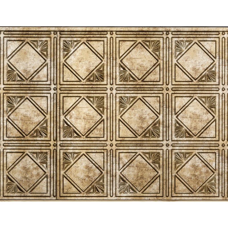 Bermuda Bronze 3D Embossed Tin Backsplash Panels