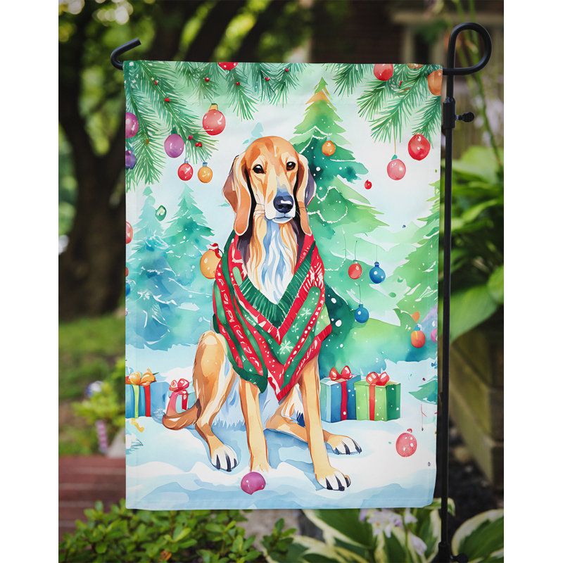 Polyester double face Noël, H 15,5 po x l 11,25 po