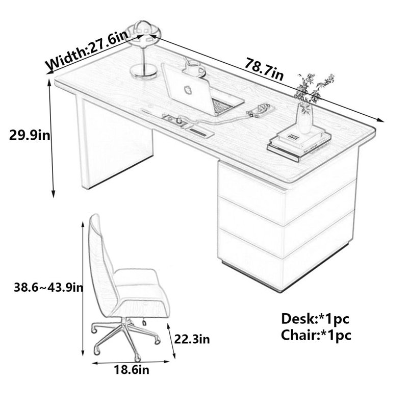 Monde, H 29,9 po x l 78,7 po x P 27,6 po