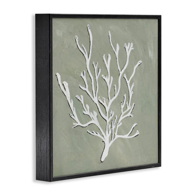 «White Coral Sprig», art de la giclée encadrée par Nola James