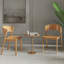 Chaise de salle à manger Mid-Century moderne en bois massif et placage, ensemble de 2-869885889