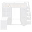 Lit mezzanine avec garde-robe, bureau et tablettes-766893279