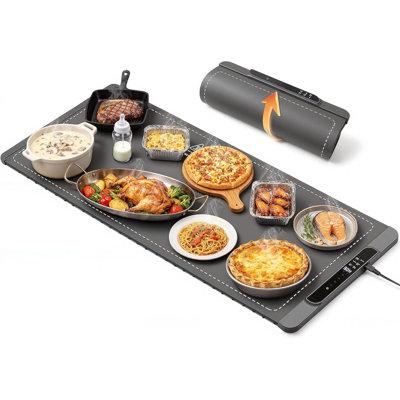 Warming Mat For Food Extra Large 36"x15", Electric Warming Tray with 14-Level Temp 10-Hour Timer Adjustable