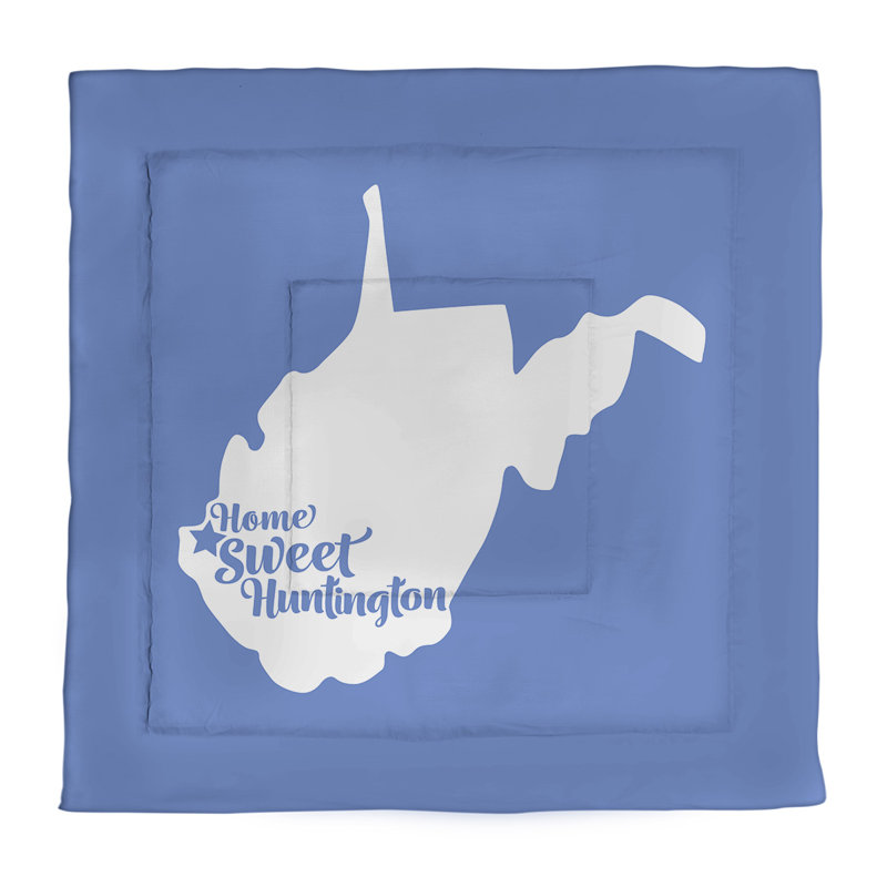 Modern & Contemporary Polyester Percale Comforter, Blue