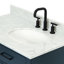 Meuble-lavabo simple Jameal de 36 po en bois massif avec comptoir en marbre de Carrare de 0,75 po et lavabo ovale dÃ©calÃ© Ã  droite-598961053-566077833-566077834