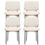 Windsor Faux Leather Dining Chair with Walnut Bentwood Back & Seat Base – Breathable Chair with Metal Legs-1902939454