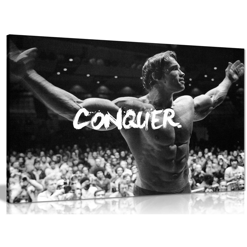 Arnold Schwarzenegger Conquer - Wrapped Canvas Print, 20cm H x 31cm W