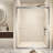 Tempered Glass With Explosion Proof Film, Aluminum Frame Double Sliding Shower Door, "1/4 (6 Mm), Stainless Steel Handle-115606822