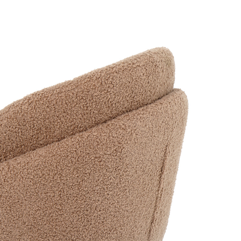Tabouret de comptoir court 19,1 po Caitlyn, Teddy brun