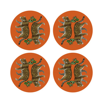 Leopard Seeing Double Pebble 16" Vinyl Placemat