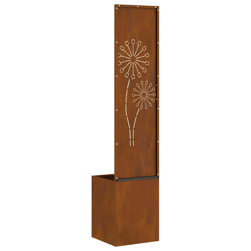 Planter Box, Rusty, 140cm H x 32cm W x 32cm D