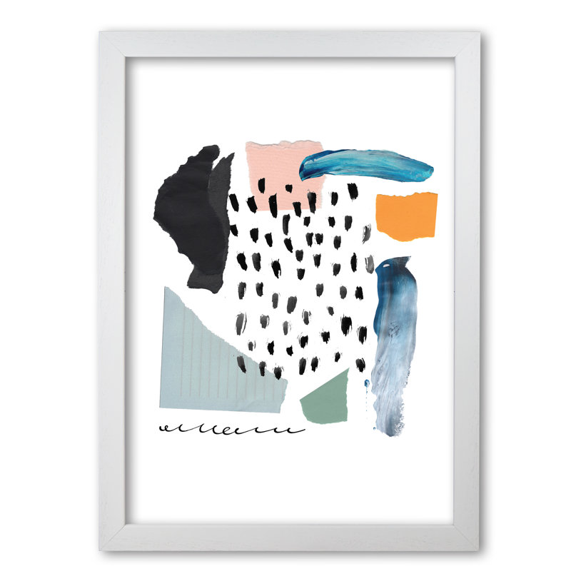 Abstract Shapes Artboard - Print, White Grain Frame, 42 cm H x 30 cm W x 5 cm D