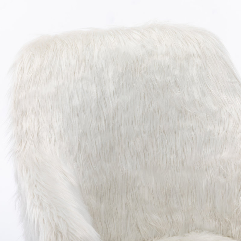 Chaise de travail Munsell, Blanc, Or