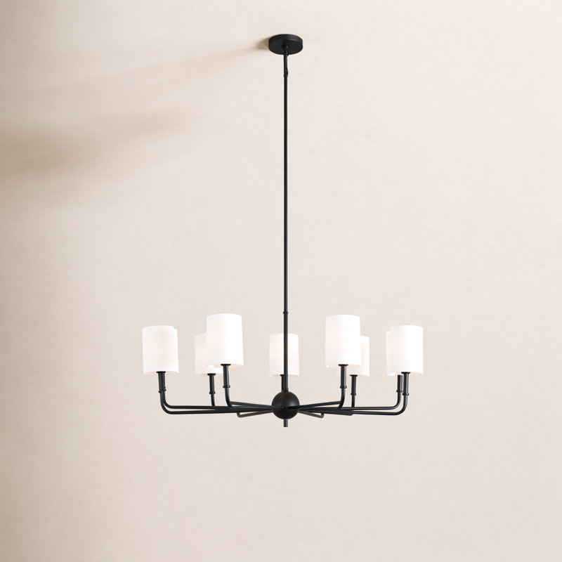 Rowley 9-Light Chandelier, Midnight Black