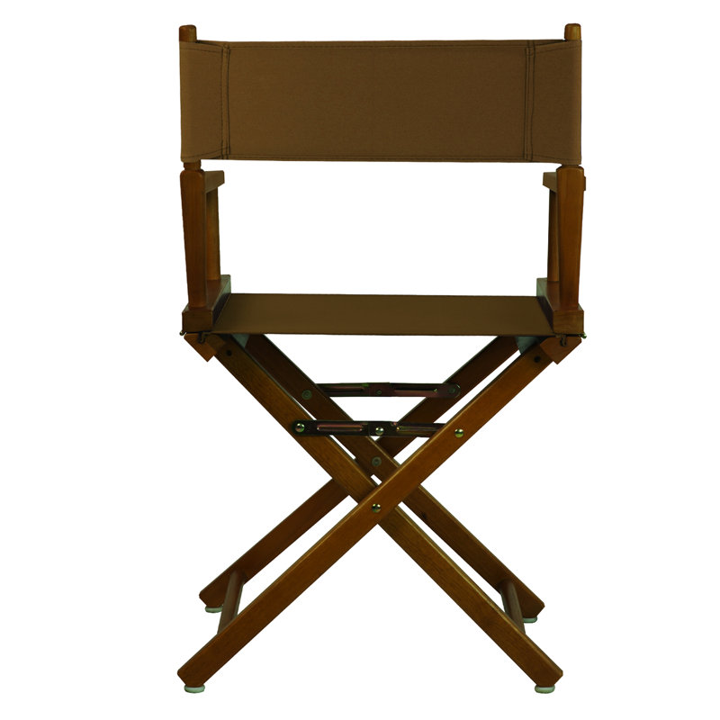 Chaise de réalisateur pliante 18 po, Chêne miel, Brun