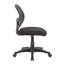 Chaise de bureau roulante Maya, filet noir, rembourrage en mousse et support lombaire