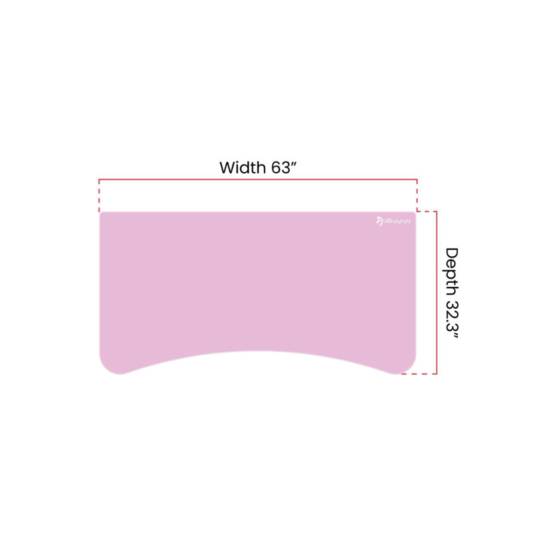 Tapis de souris sur toute la surface, interchangeable, résistant à l'eau et lavable avec bords cousus Arena - bleu, Rose