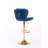 Set Of 2  Bar Stools,With Chrome Footrest And Base Swivel Height Adjustable Mechanical Lifting Velvet And Golden Leg Simple Bar Stool-48174306