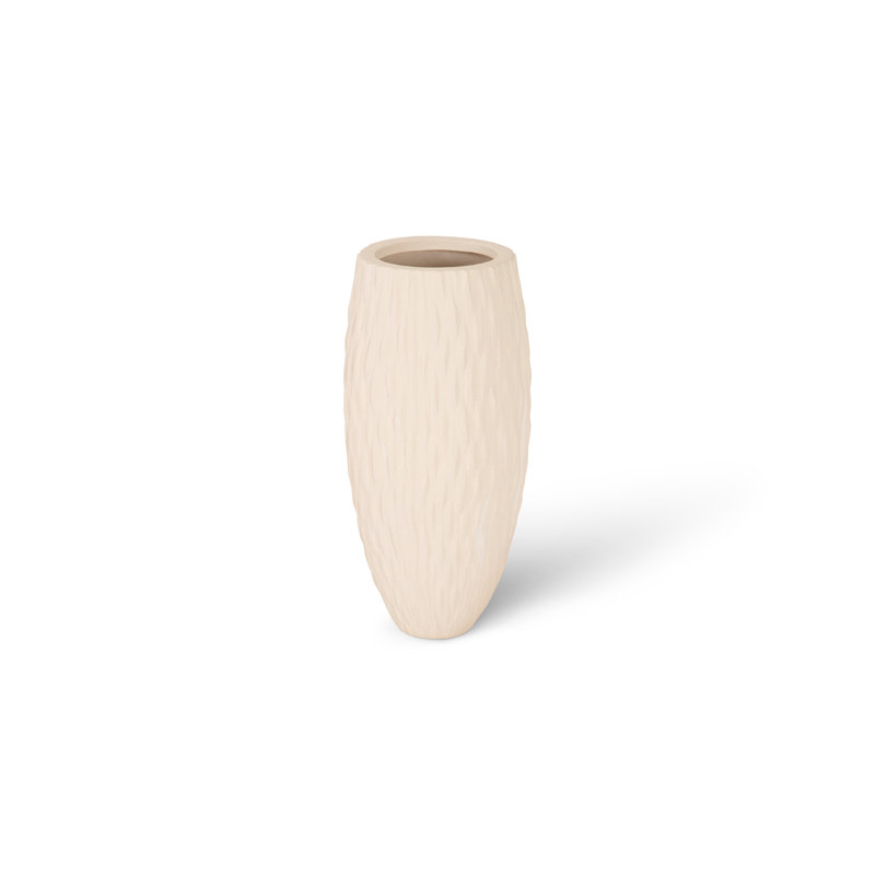 Citrana Resin Pot Planter, Off White, 24" H x 11" W x 11" D