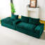 Canapé polyvalent en velours vert Tortue-129937169