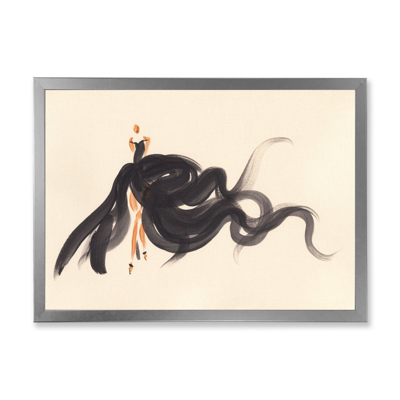 «Fashion Woman», art mural sur toile IV, Cadre photo argenté, H 32 po x l 16 po x P 1,5 po