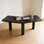 Bureau en bois massif noir courbé-1900087422