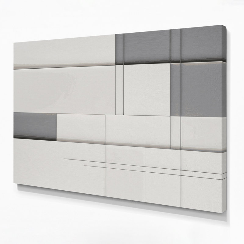 Minimalisme 15, art mural sur toile grise