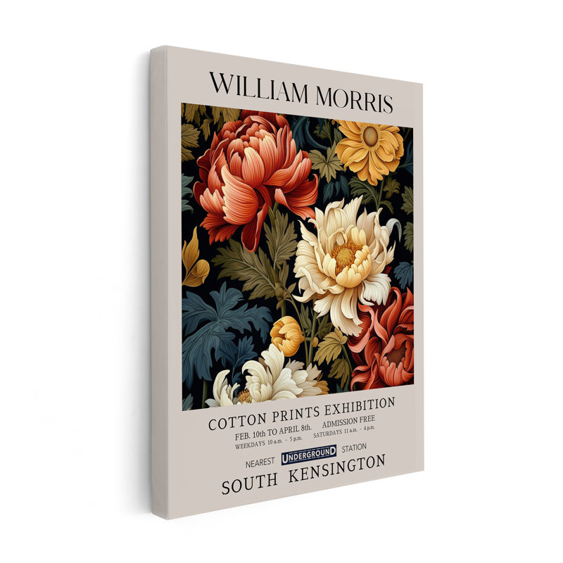 William Morris - pivoine no 1, Unframed, Canvas, 11"H x 14"W