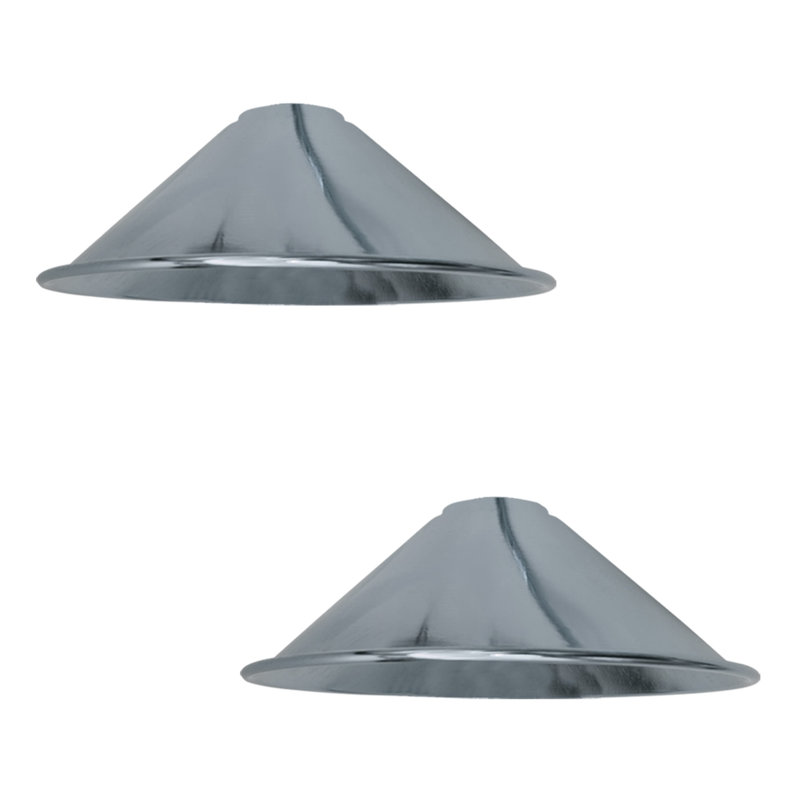 Khiry 10cm H Metal Cone Shape Lamp Shade ( Uno ), Chrome