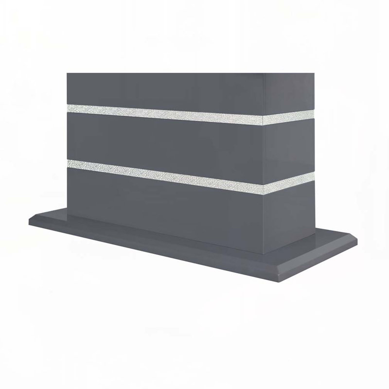 Table basse à plateau en bois ultrabrillant avec base en bois, H 36 po x L 47 po x l 47 po 