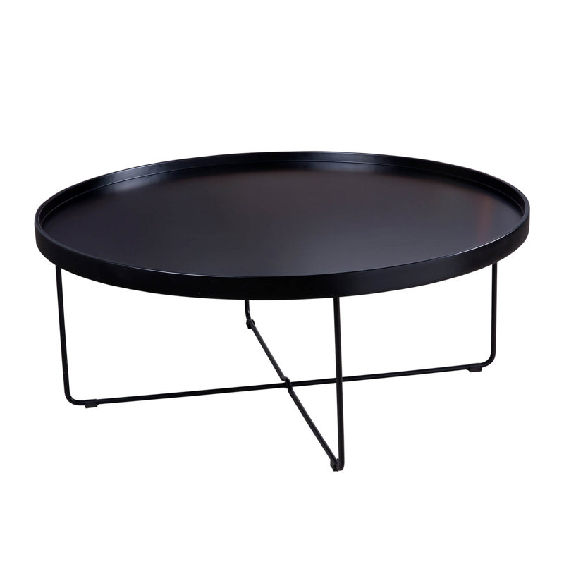 Rossignol Cross Legs Coffee Table, Black, 50" H x 60" L x 60" W