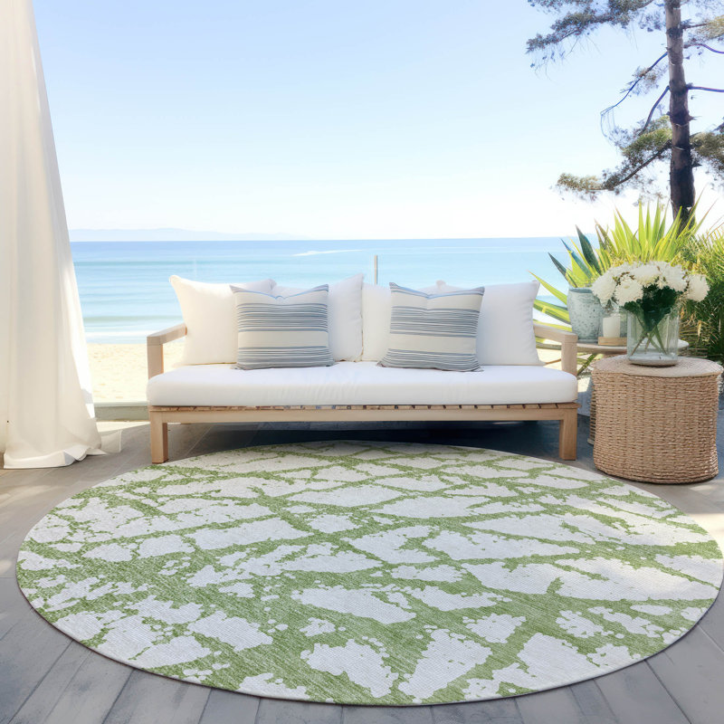  Chayden Area Rug with Non-Slip Backing, Round 8'