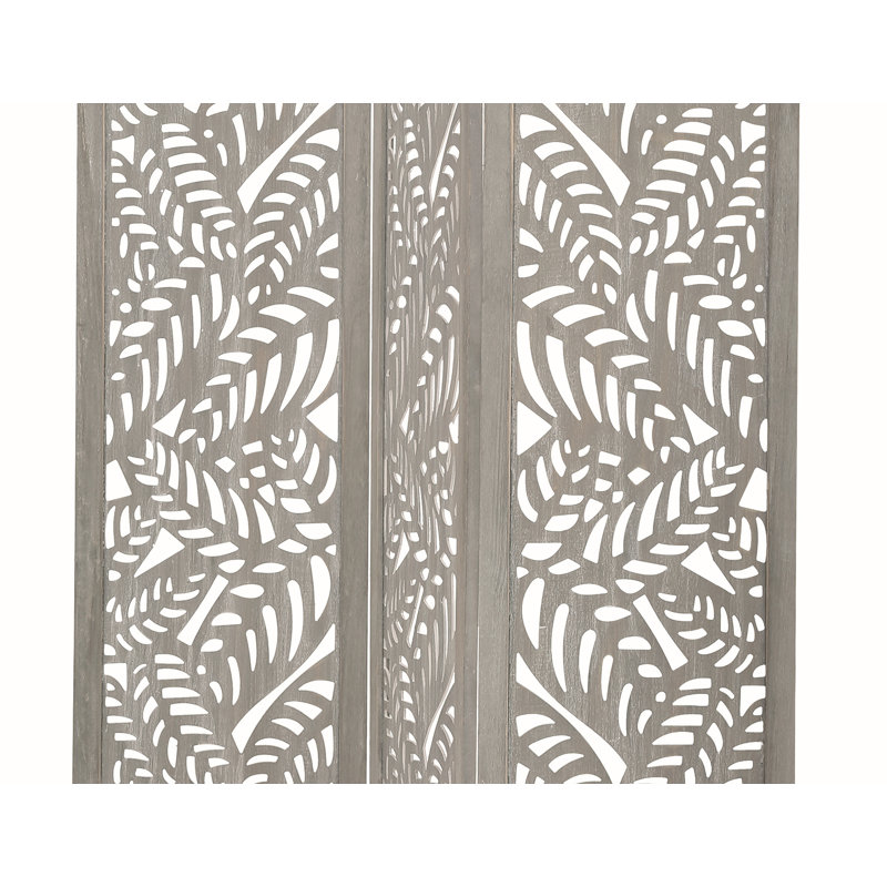 Motes 120cm W x 170cm H 3 - Panel Folding Room Divider, Grey