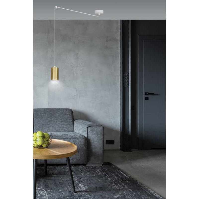 Cadhan 1 - Light Cylinder Pendant, Gold, White