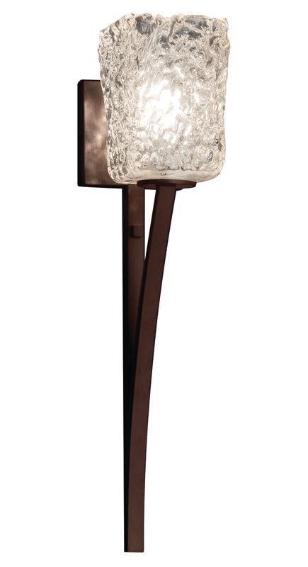 Applique murale 1 lumière Gilpin, Bronze foncé, Blanc givré
