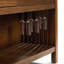 Îlot de cuisine 57,5 po avec quatre tiroirs et porte-verres à pied Serel