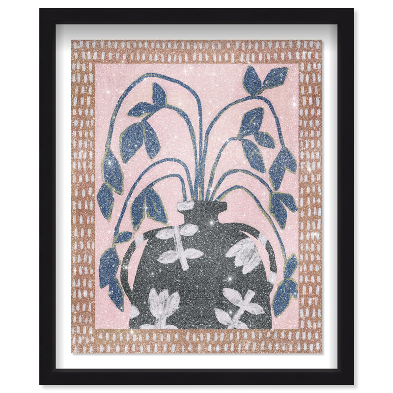 Harvest Blush Shadowbox Floral & Botanical Print by Oliver Gal, Black Frame, 16 x 20, 46.5"H x 37.5"W, Black Shadowbox