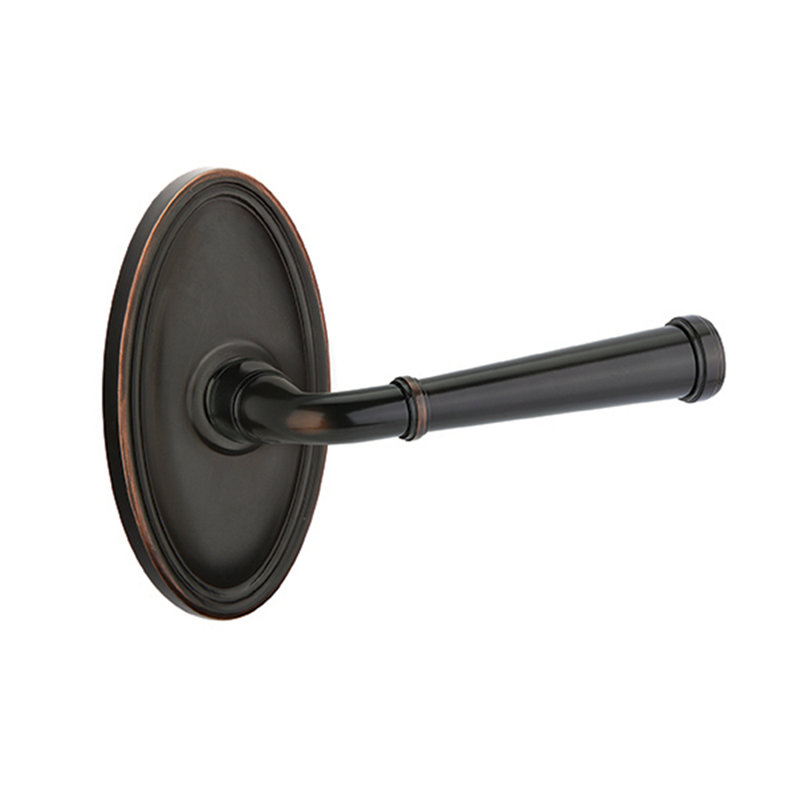 Poignée de porte avec rosette Merrimack, Gauche, Bronze huilé