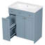 Meuble-lavabo 30 po avec lavabo en céramique-104413968