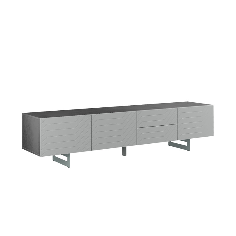 Fulvia TV Stand for TVs up to 70", Concrete/Grey