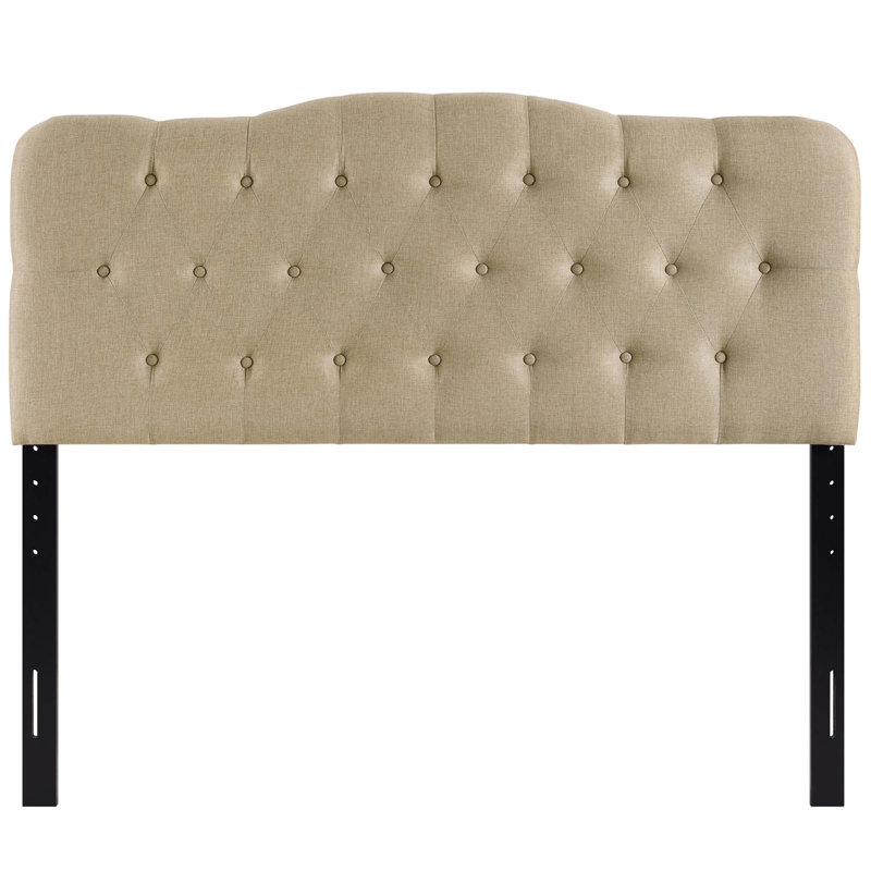 Modway Copper Grove Strathgartney Button-Tufted Upholstered Headboard, Queen, Beige